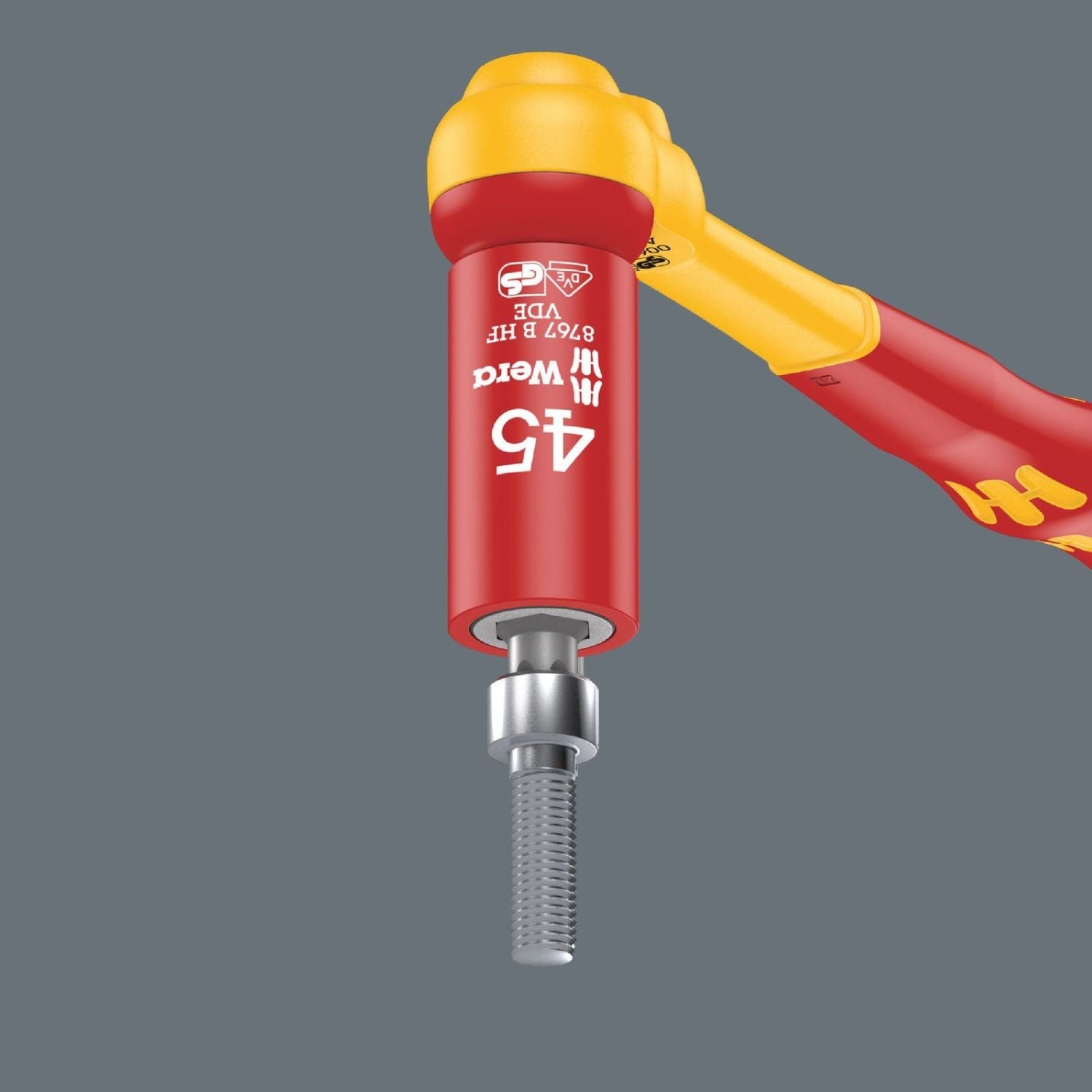 Wera 8767 B VDE Hf Torx Zyklop Bit Socket, Insulated, With Holding Function, 3/8-in. Drive, Torx 27x55-mm.