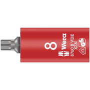 Wera 8760 B VDE Xzn Zyklop Bit Socket, Insulated, 3/8-in. Drive, For Multi-Point Socket Screws, M 8x59-mm.