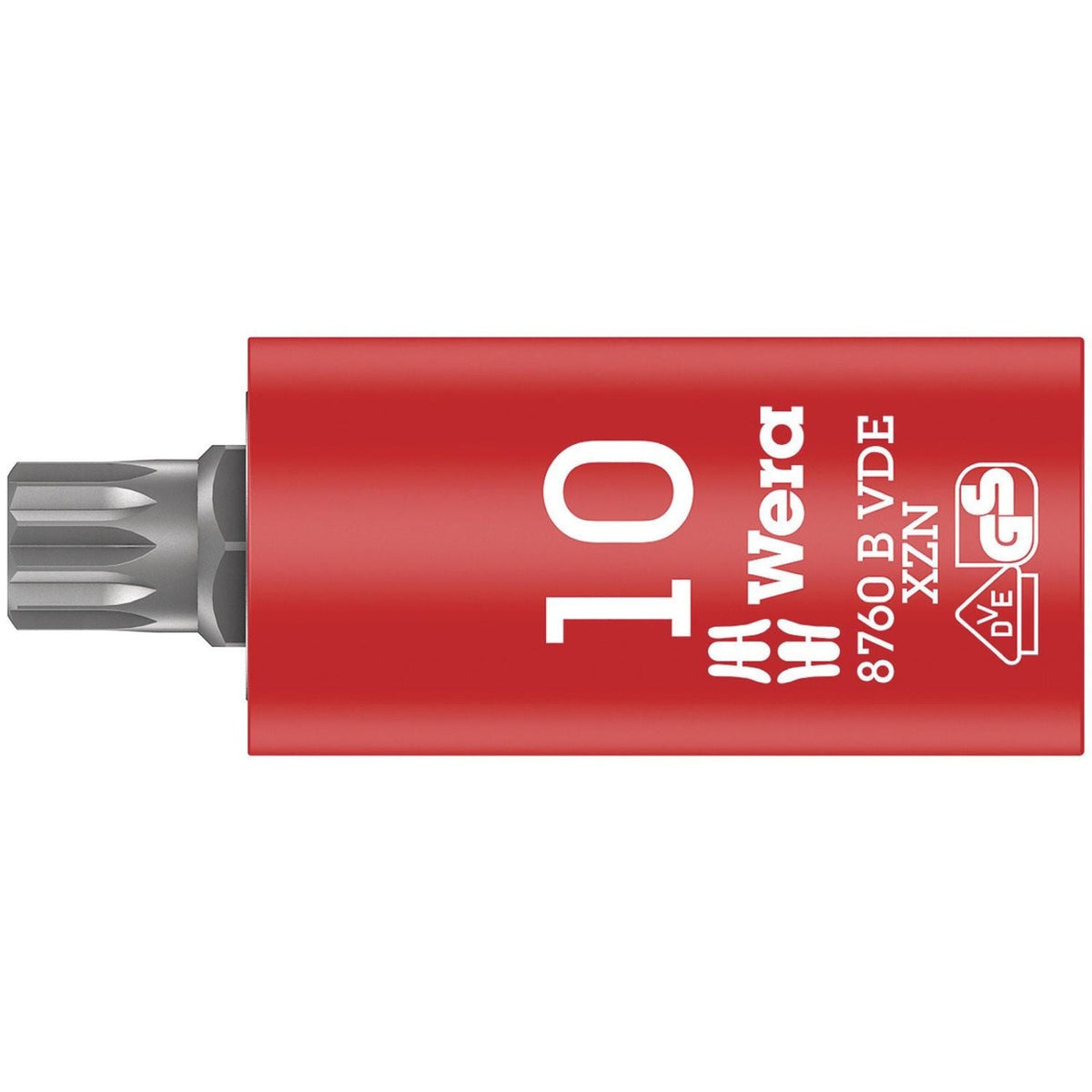 Wera 8760 B VDE Xzn Zyklop Bit Socket, Insulated, 3/8-in. Drive, For Multi-Point Socket Screws, M 8x59-mm.