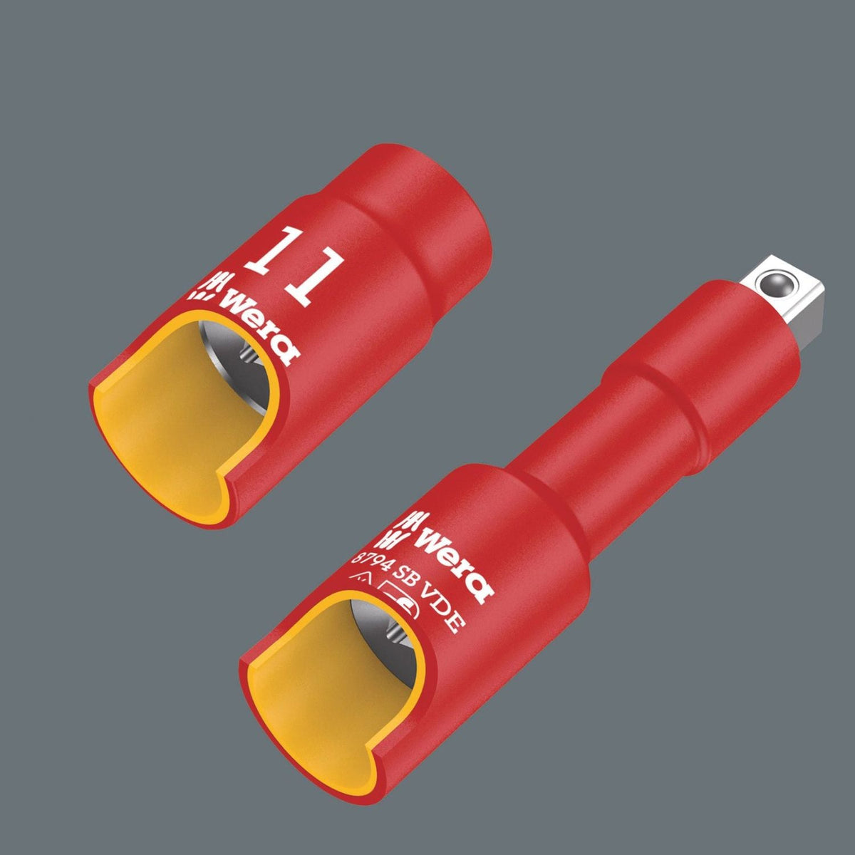 Wera 8790 B VDE Zyklop 3/8-in. Socket, Insulated, 7x46-mm.