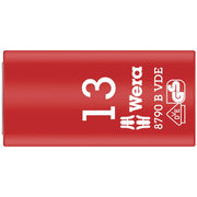 Wera 8790 B VDE Zyklop 3/8-in. Socket, Insulated, 13x46-mm.