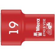 Wera 8790 B VDE Zyklop 3/8-in. Socket, Insulated, 19x46-mm.