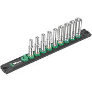 Wera Magnetic Socket Rail A Deep 1 Socket Set, 1/4-in. Drive, 9-Pieces