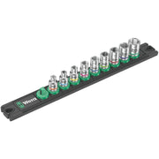 Wera Magnetic Socket Rail A Imperial 1 Zyklop Socket Set, 1/4-in. Drive, Imperial, 9-Pieces