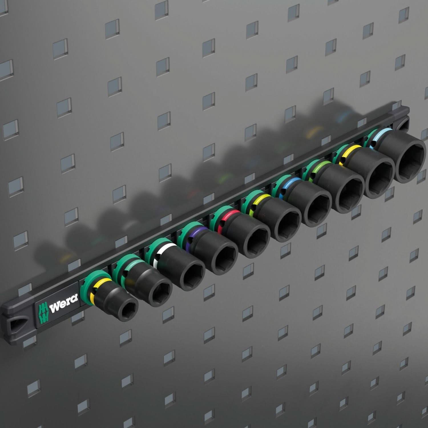 Wera 9608 Magnetic Rail B Impaktor Imperial 1, 9-Pieces
