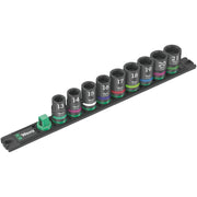 Wera Magnetic Socket Rail C Impaktor 1 Socket Set, 1/2-in. Drive, 9-Pieces
