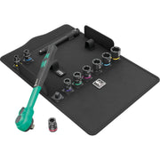 Wera 8100 SB 13 Zyklop Comfort Ratchet Set, Reversing Lever, 3/8-in. Drive, Imperial, 11-Pieces