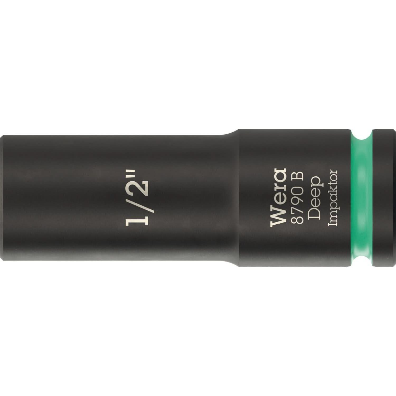 Wera 8790 B Impaktor Deep Socket With 3/8-in. Drive, 1/2-in.x63-mm.