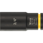 Wera 8790 B Impaktor Deep Socket With 3/8-in. Drive, 3/4-in.x63-mm.