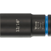 Wera 8790 B Impaktor Deep Socket With 3/8-in. Drive, 13/16-in.x63-mm.