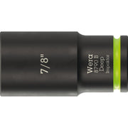 Wera 8790 B Impaktor Deep Socket With 3/8-in. Drive, 7/8-in.x63-mm.