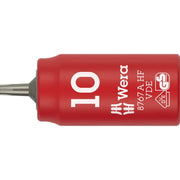 Wera 8767 A VDE Hf Torx Zyklop Bit Socket, Insulated, With 1/4-in. Drive, With Holding Function, Torx 10x36-mm.