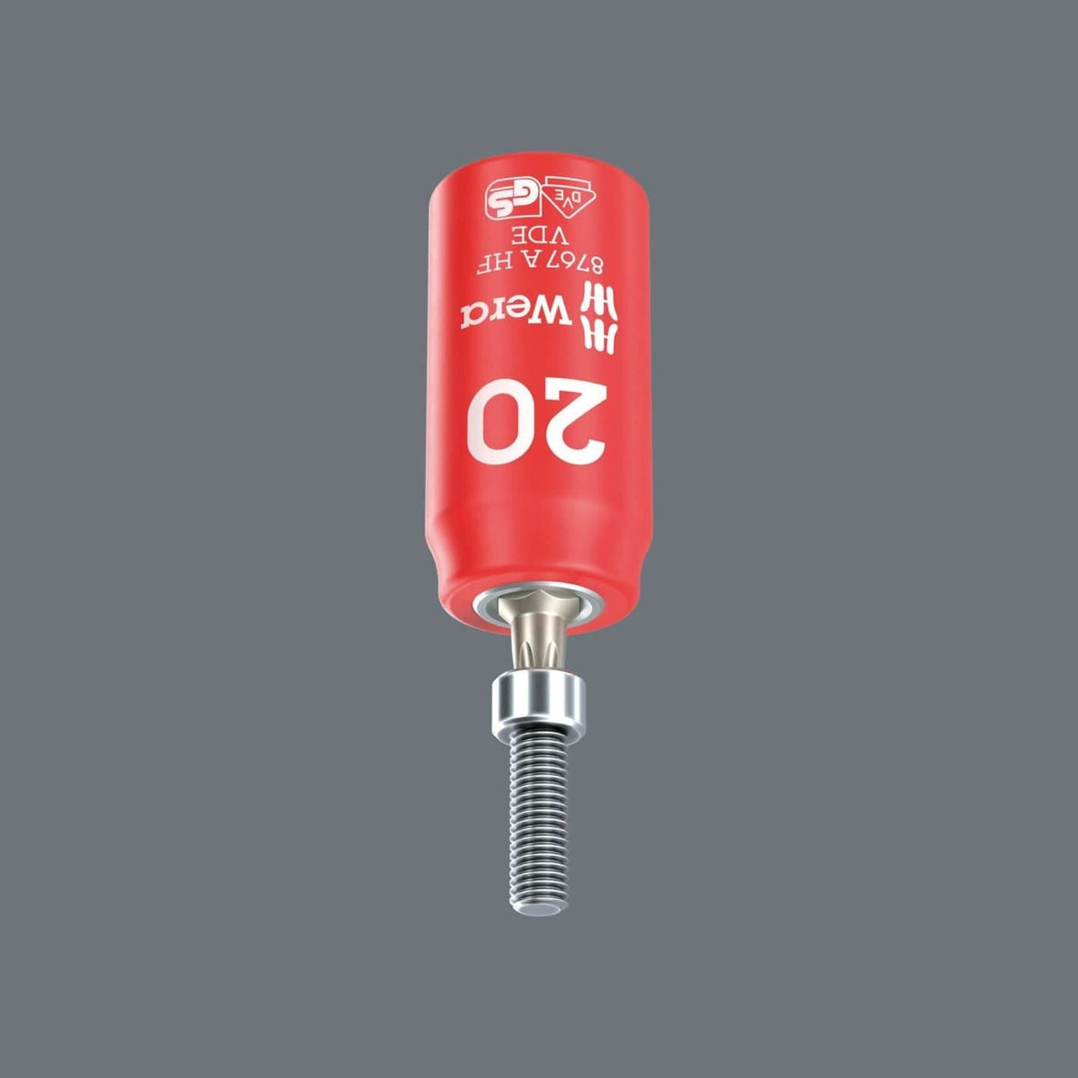 Wera 8767 A VDE Hf Torx Zyklop Bit Socket, Insulated, With 1/4-in. Drive, With Holding Function, Torx 20x36-mm.