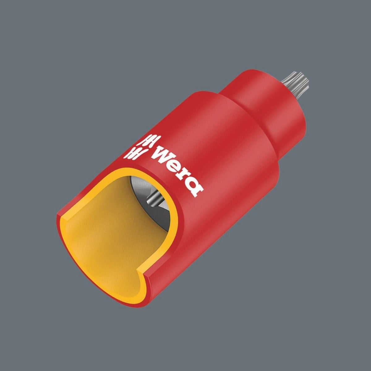 Wera 8767 A VDE Hf Torx Zyklop Bit Socket, Insulated, With 1/4-in. Drive, With Holding Function, Torx 20x36-mm.