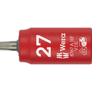 Wera 8767 A VDE Hf Torx Zyklop Bit Socket, Insulated, With 1/4-in. Drive, With Holding Function, Torx 27x36-mm.