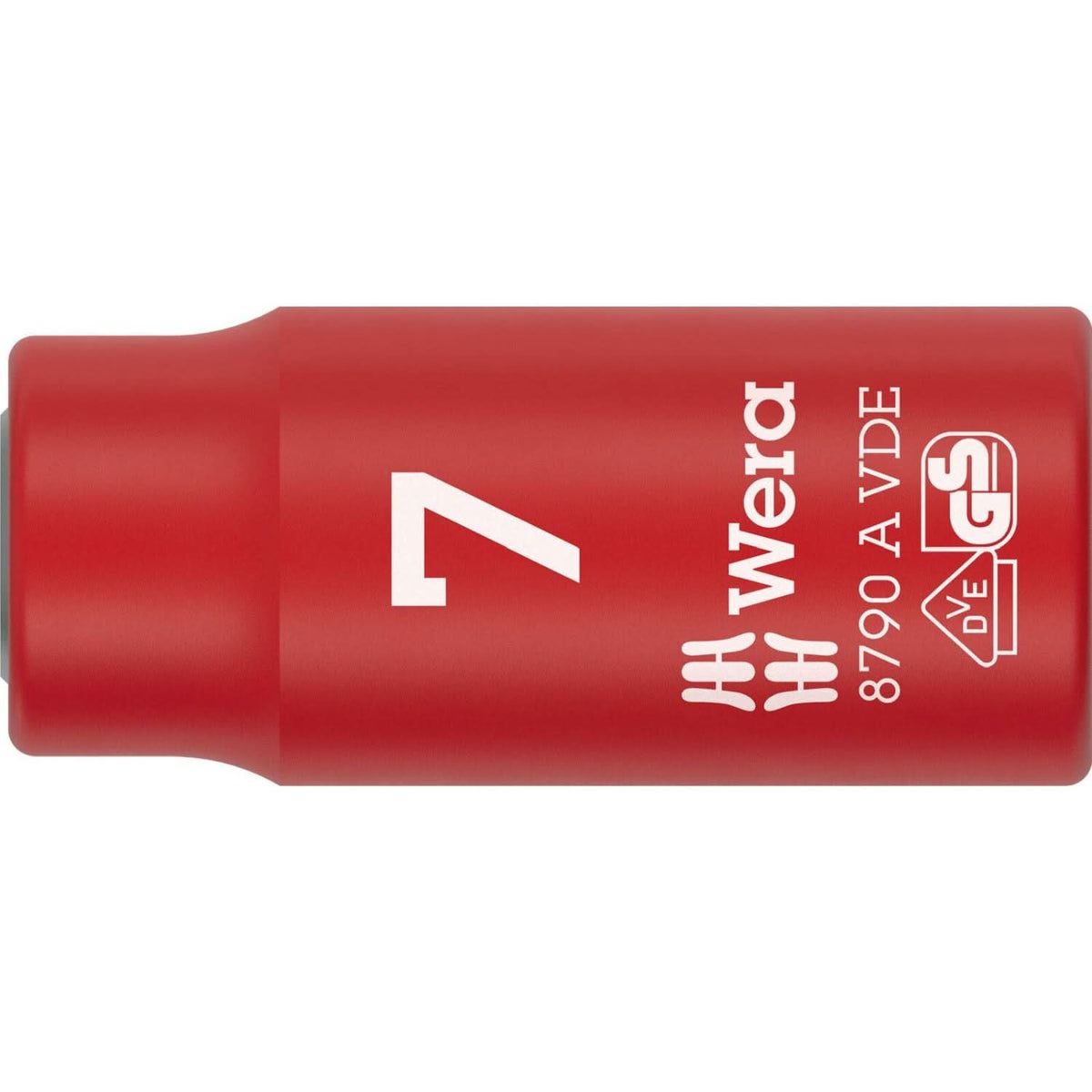 Wera 8790 A VDE Zyklop Socket, Insulated, With 1/4-in. Drive, 7x41-mm.