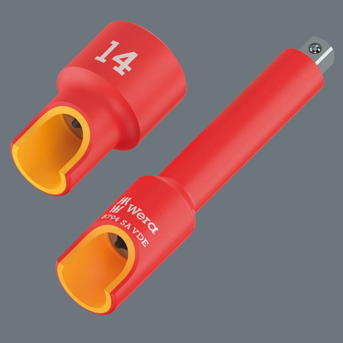 Wera 8790 A VDE Zyklop Socket, Insulated, With 1/4-in. Drive, 8x41-mm.