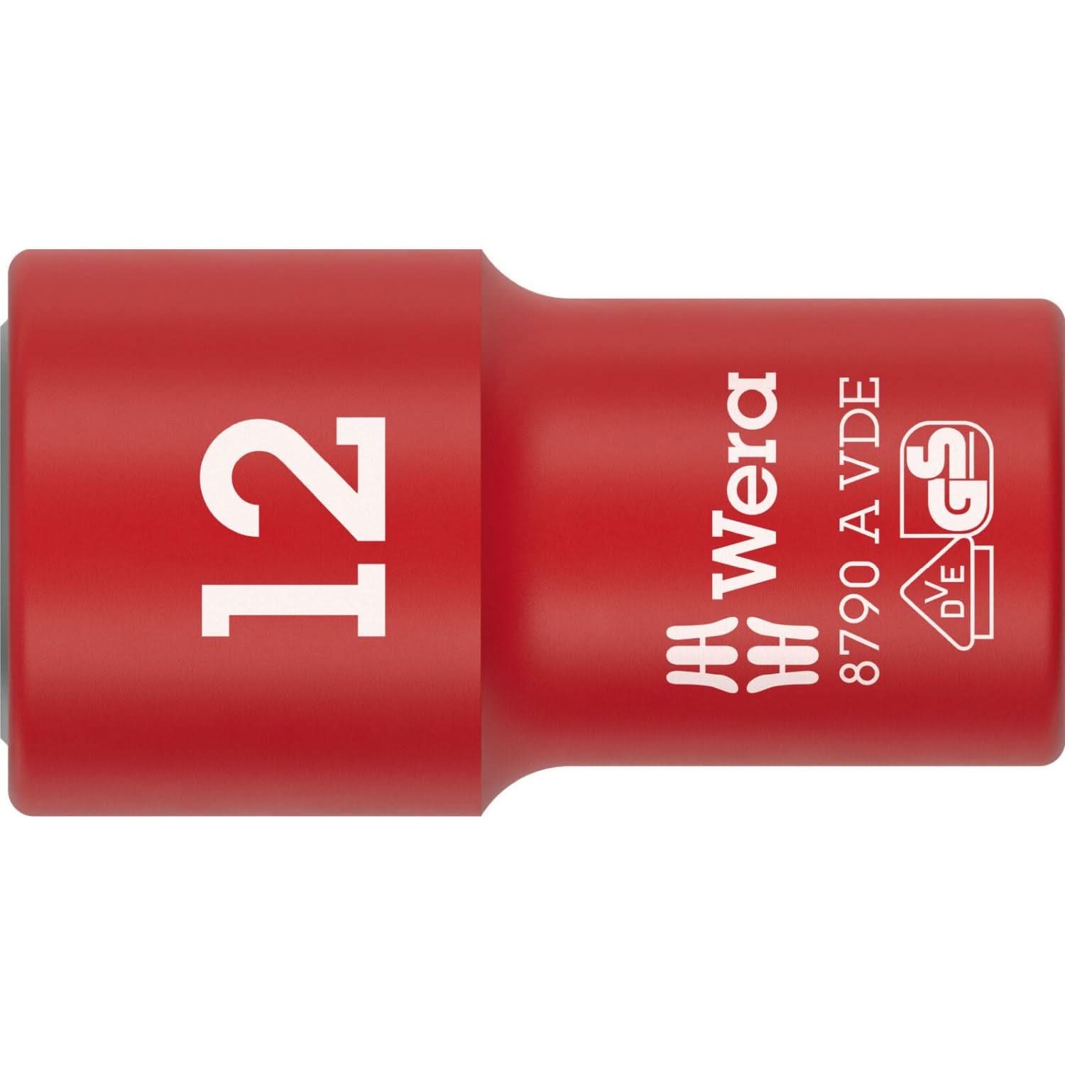 Wera 8790 A VDE Zyklop Socket, Insulated, With 1/4-in. Drive, 12x41-mm.