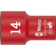 Wera 8790 A VDE Zyklop Socket, Insulated, With 1/4-in. Drive, 14x41-mm.