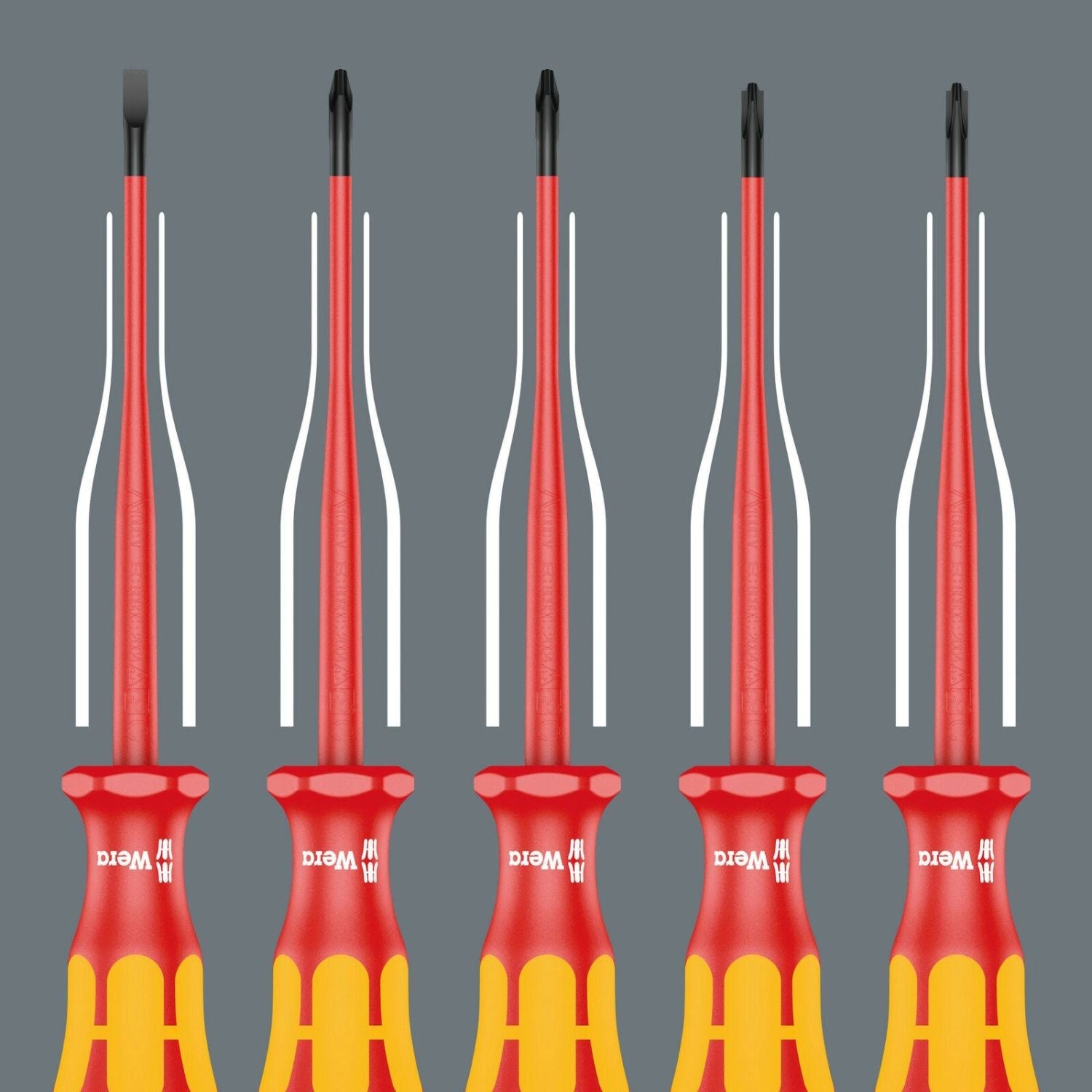 Wera 162 Is Ph/S VDE Insulated Screwdriver With Reduced Blade Diameter For Plusminus Screws (Phillips/Slotted), # 2x100-mm.