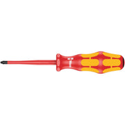 Wera 165 Is Pz VDE Insulated Screwdriver With Reduced Blade Diameter For Pozidriv Screws, Pz 1x80-mm.