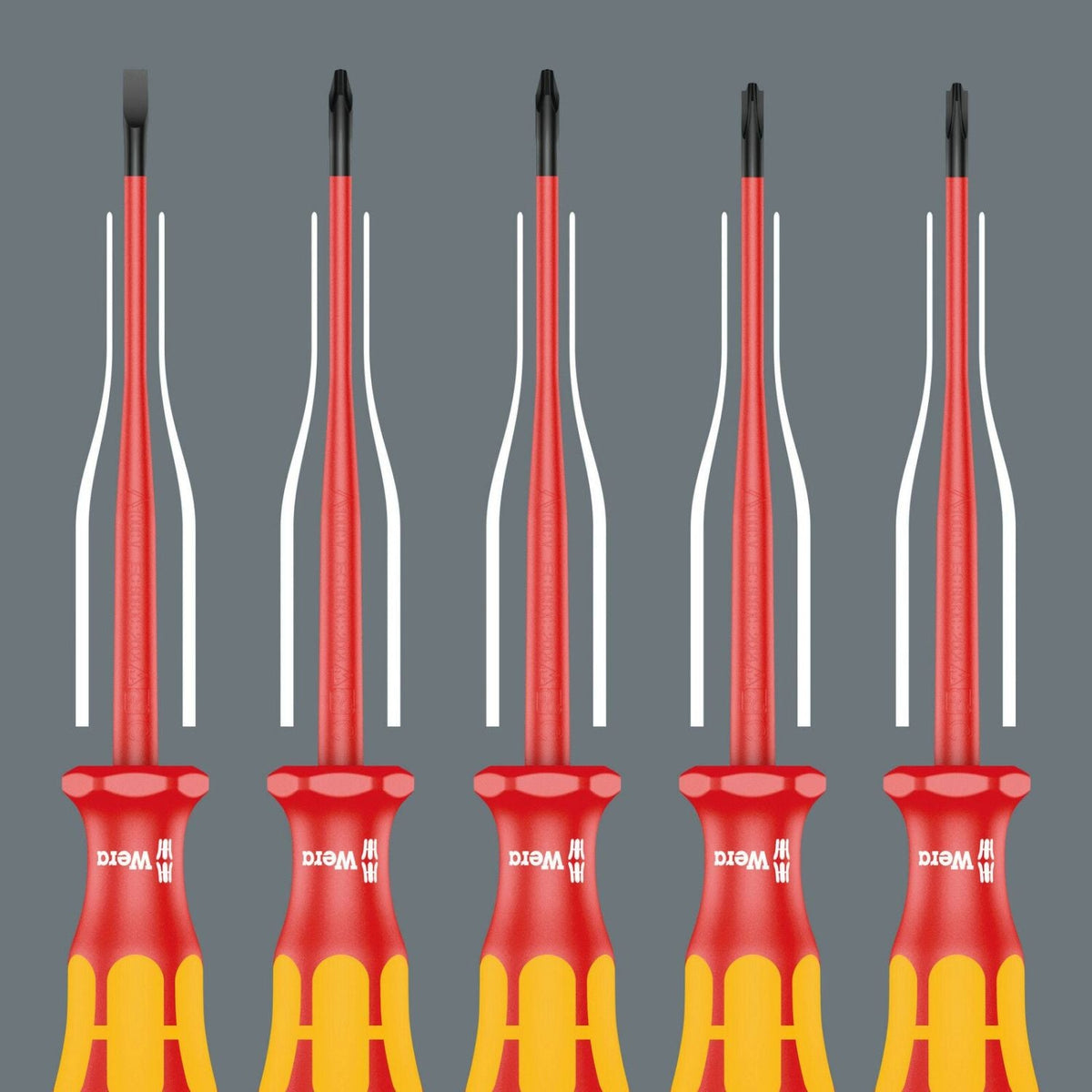 Wera 165 Is Pz/S # 1 + 2 Screwdriver Set Kraftform Plus Series 100. With Reduced Blade Diameter, 2-Pieces