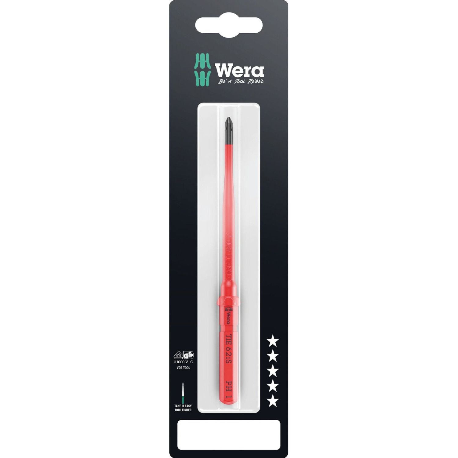 Wera Kraftform Kompakt VDE 62 Is Take It Easy SB, Ph 1x157-mm.