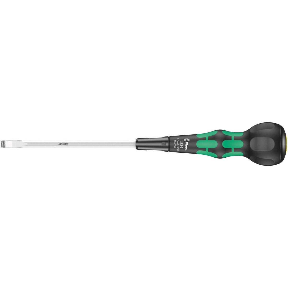 Wera 1834 Kraftform Ball-Grip Slotted Screwdriver - Workshop Blade, 1x6x150-mm.
