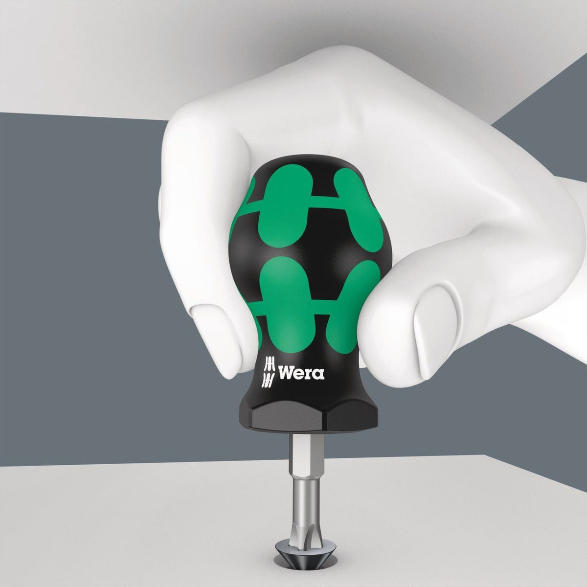 Wera 355 Pz Pozidriv-Head Stubby/Carburetor Screwdriver, Pz 2x25-mm.