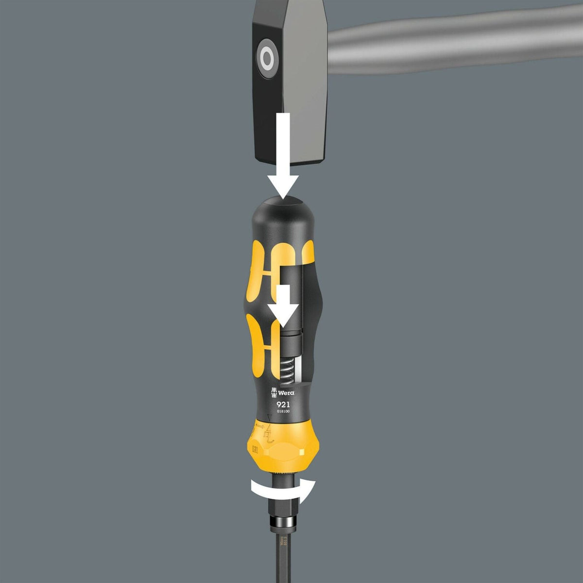 Wera 921 Kraftform Plus Impact Screwdriver - Series 900, 1/4-in.x163.5-mm.