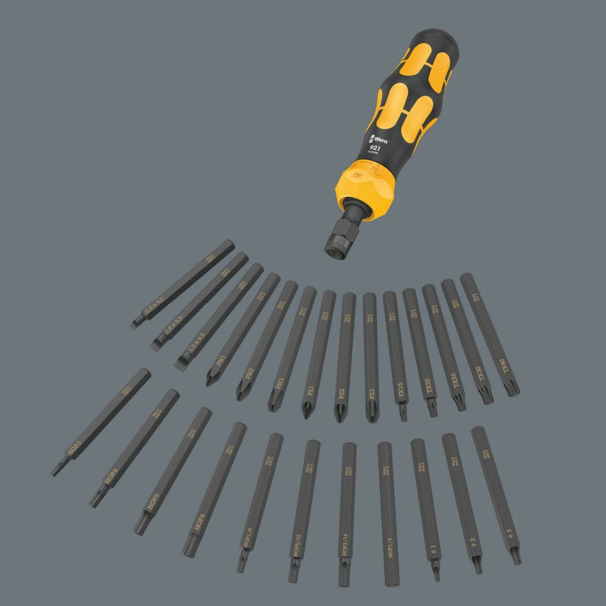 Wera 921 Kraftform Plus Impact Screwdriver - Series 900, 1/4-in.x163.5-mm.