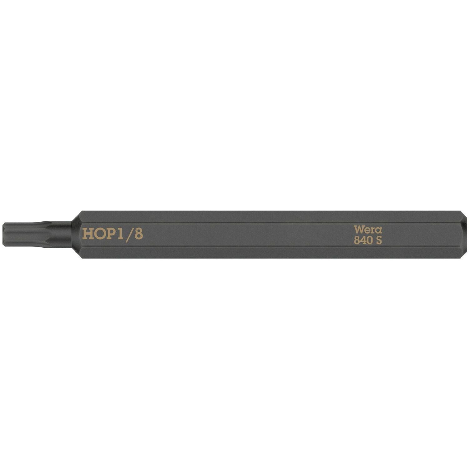 Wera 840 S Hex-Plus Bit For Impact Screwdrivers, 1/8-in.x70-mm.