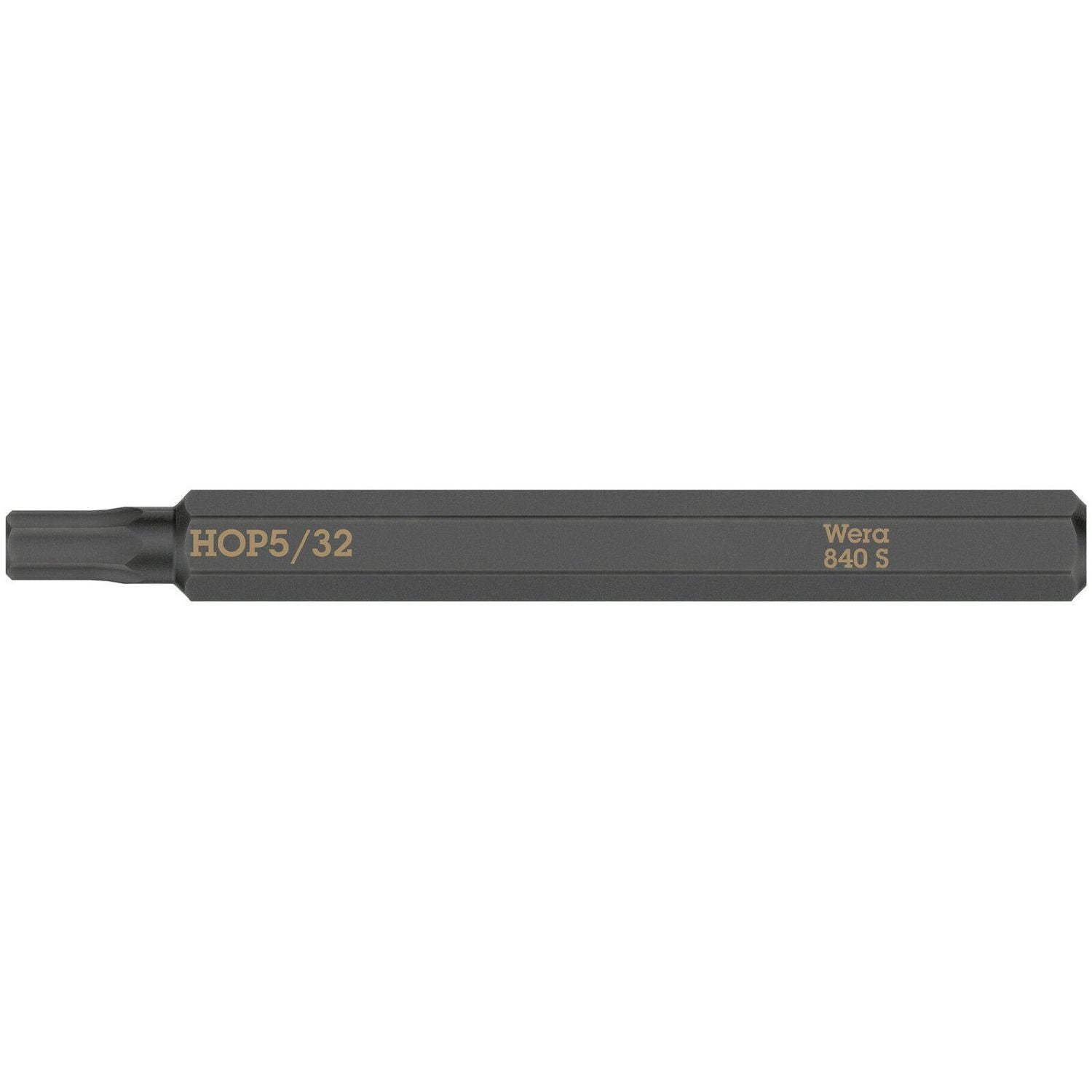 Wera 840 S Hex-Plus Bit For Impact Screwdrivers, 5/32-in.x70-mm.