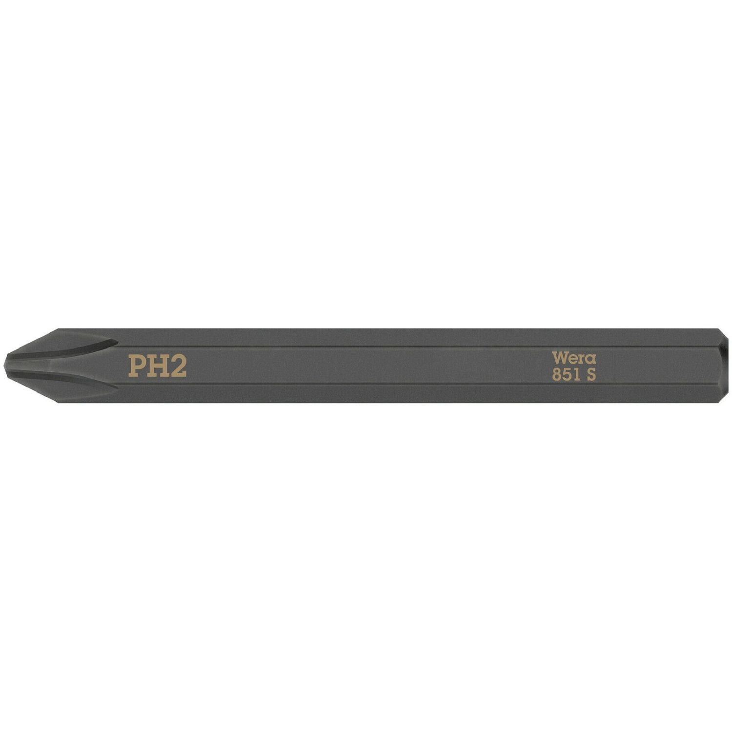 Wera 851 S Phillips Bit For Impact Screwdrivers, Ph 2x70-mm.