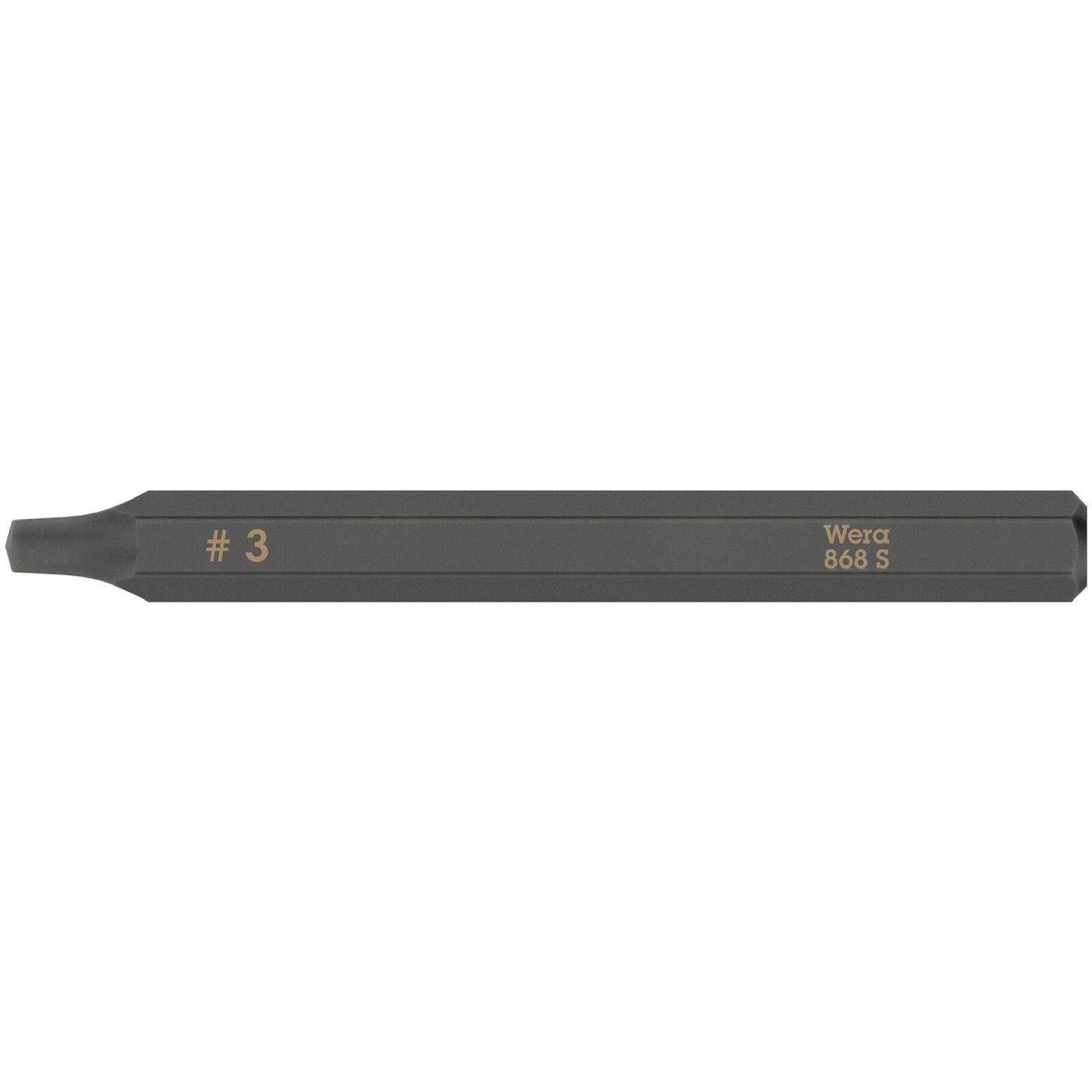 Wera 868 S Square Head Socket Bit For Impact Screwdrivers, # 3x70-mm.