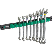 Wera 9632 Magnetic Rail 6000 Joker Imperial 1 Ratcheting Combination Wrenches Set, Imperial, 8-Pieces