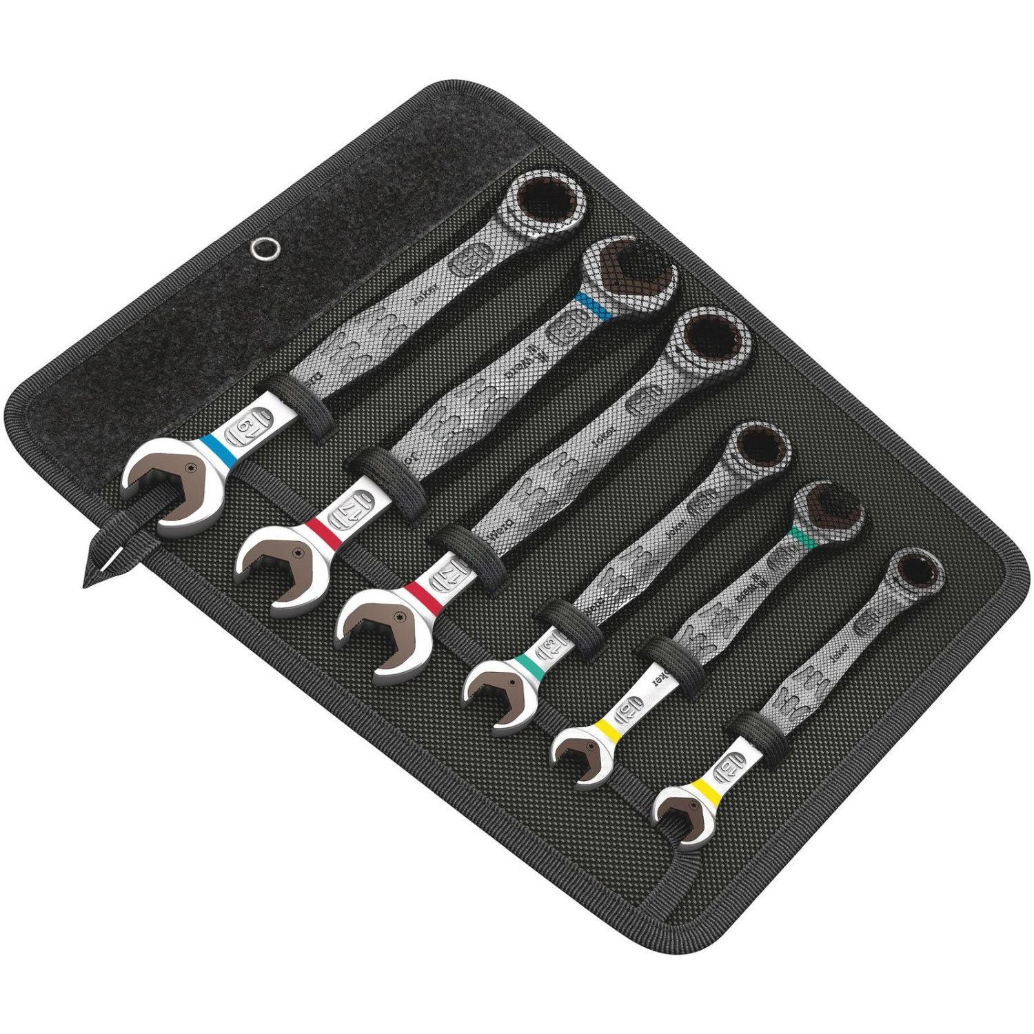 Wera 6000/6002 Joker 6 Set 1 Ratcheting Combination / Double Open-End Wrenches Set, 6-Pieces