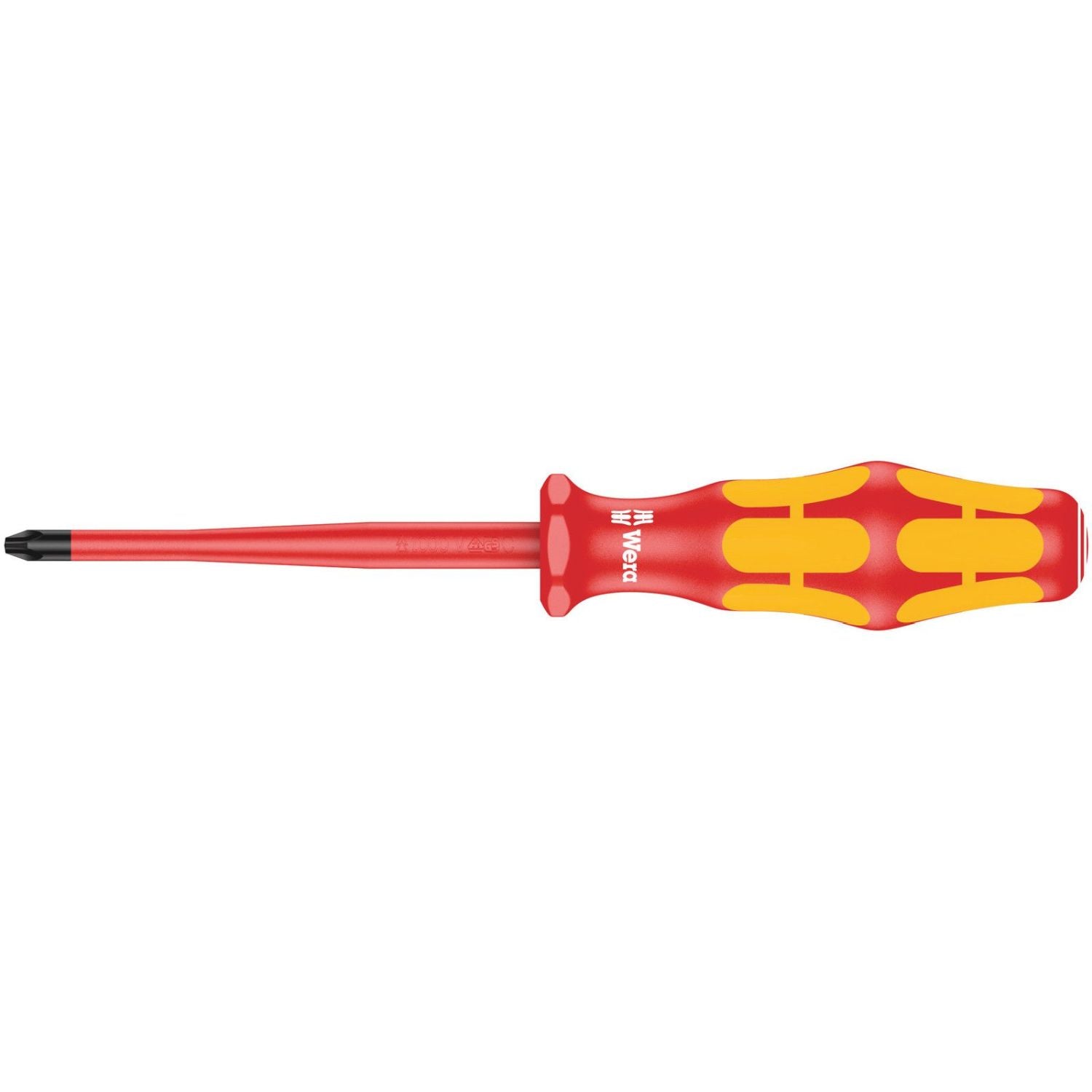 Wera 162 Iss Ph VDE Insulated Screwdriver With Reduced Blade Diameter For Phillips Screws, Ph 1x80-mm.