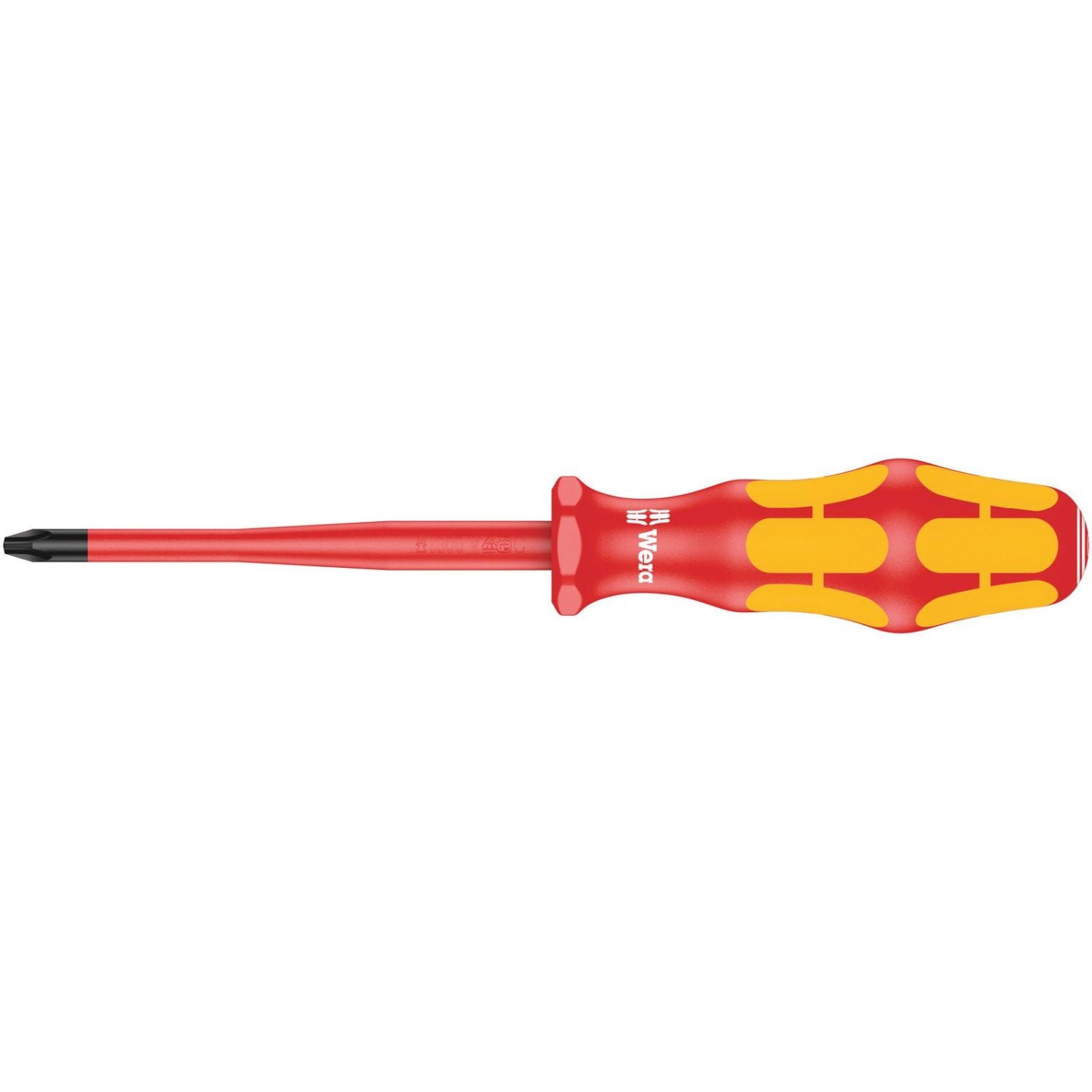 Wera 162 Iss Ph VDE Insulated Screwdriver With Reduced Blade Diameter For Phillips Screws, Ph 1x80-mm.