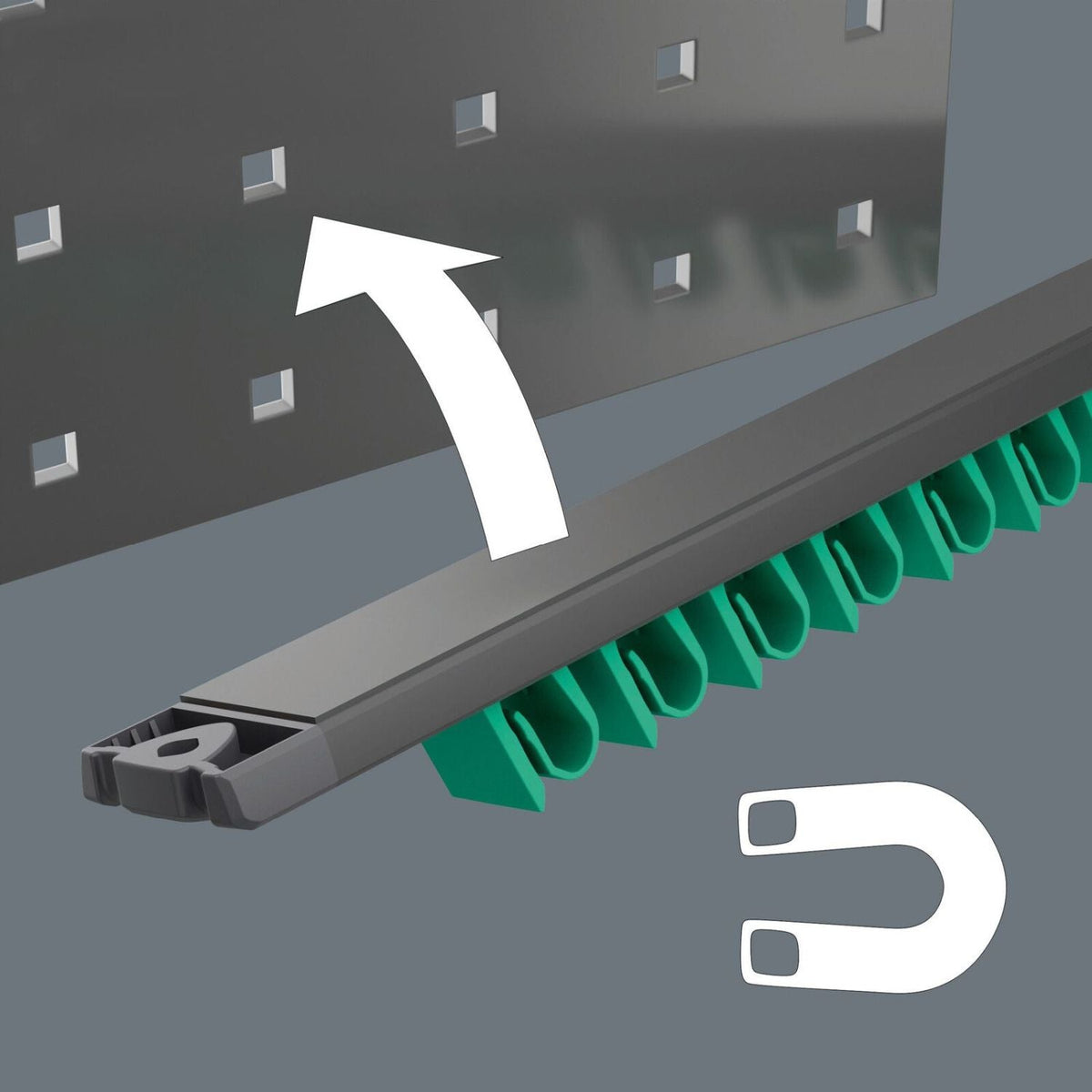 Wera 9642 Magnetic Rail 6003 Joker Imperial 1 Ring Spanner Set, 8-Pieces