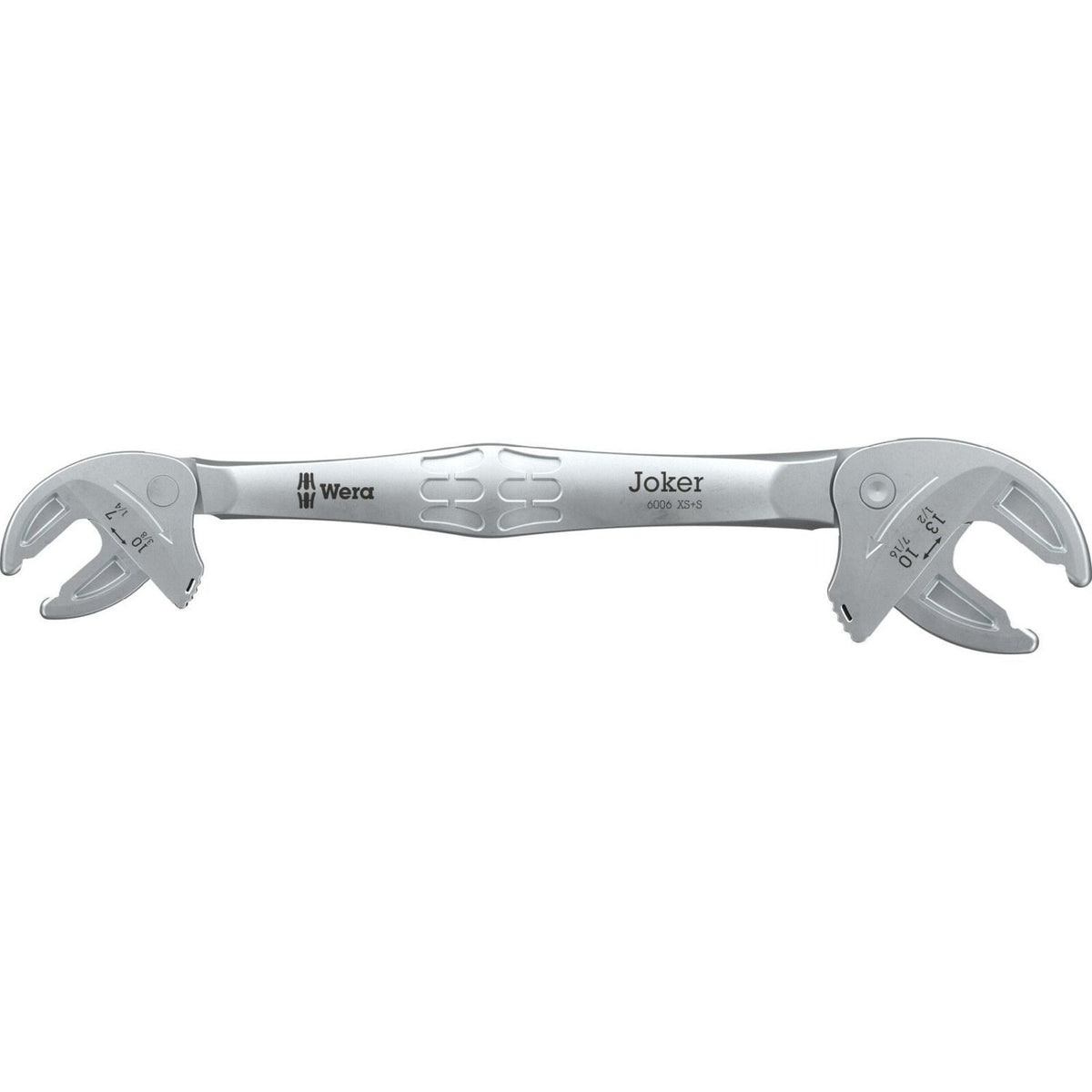 Wera 6006 Joker Xs/S Self-Setting Double Spanner, 7; 8; 9; 10x1/4; 5/16; 3/8“-in.x10; 11; 12; 13x7/16; 1/2-in.x161-mm.