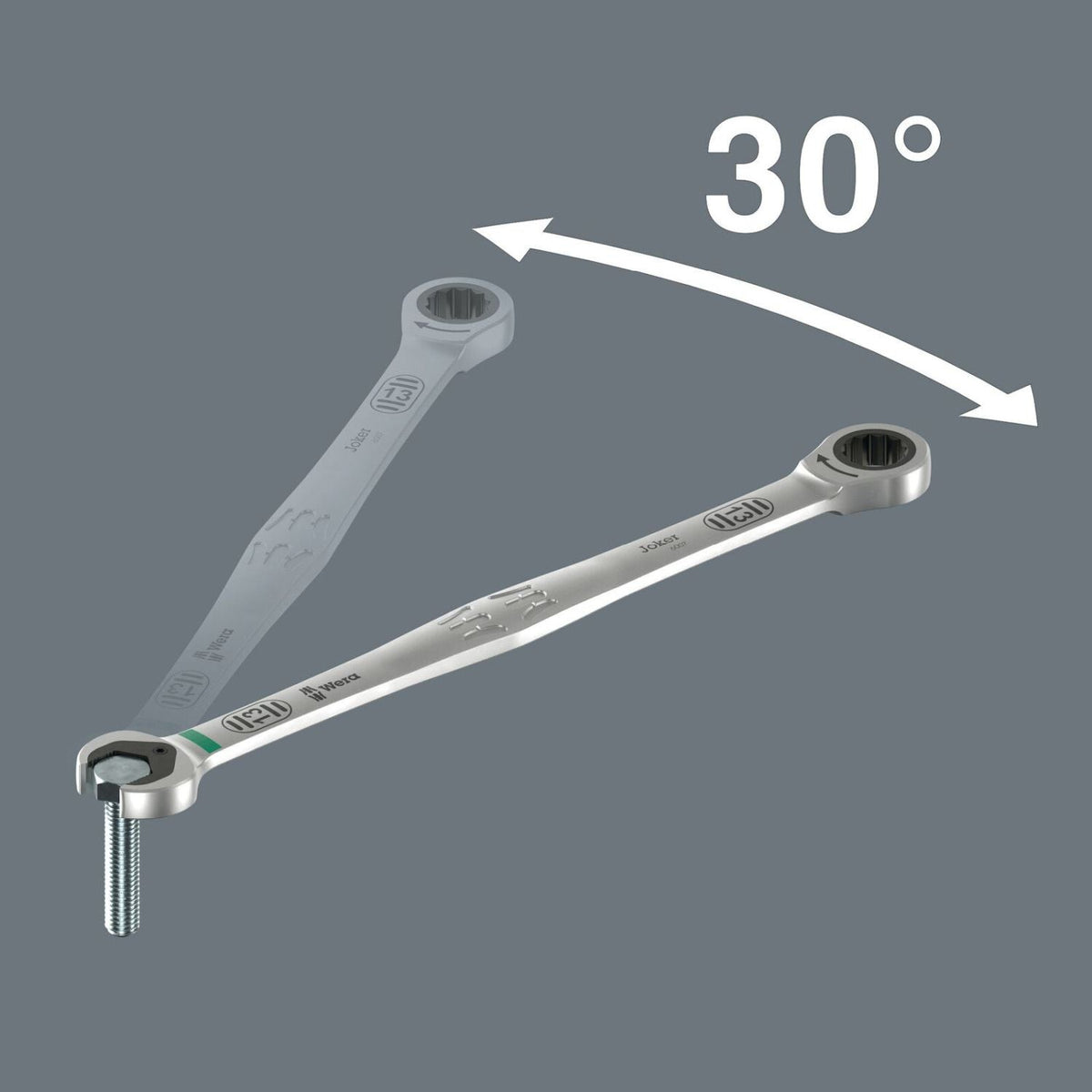 Wera 6007 Joker SB Ring Ratchet Spanner, Long Design, 10x209-mm.
