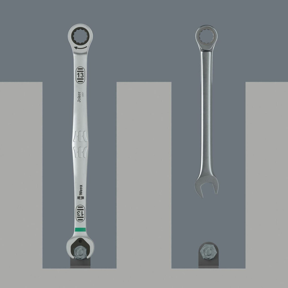 Wera 6007 Joker SB Ring Ratchet Spanner, Long Design, 13x245-mm.