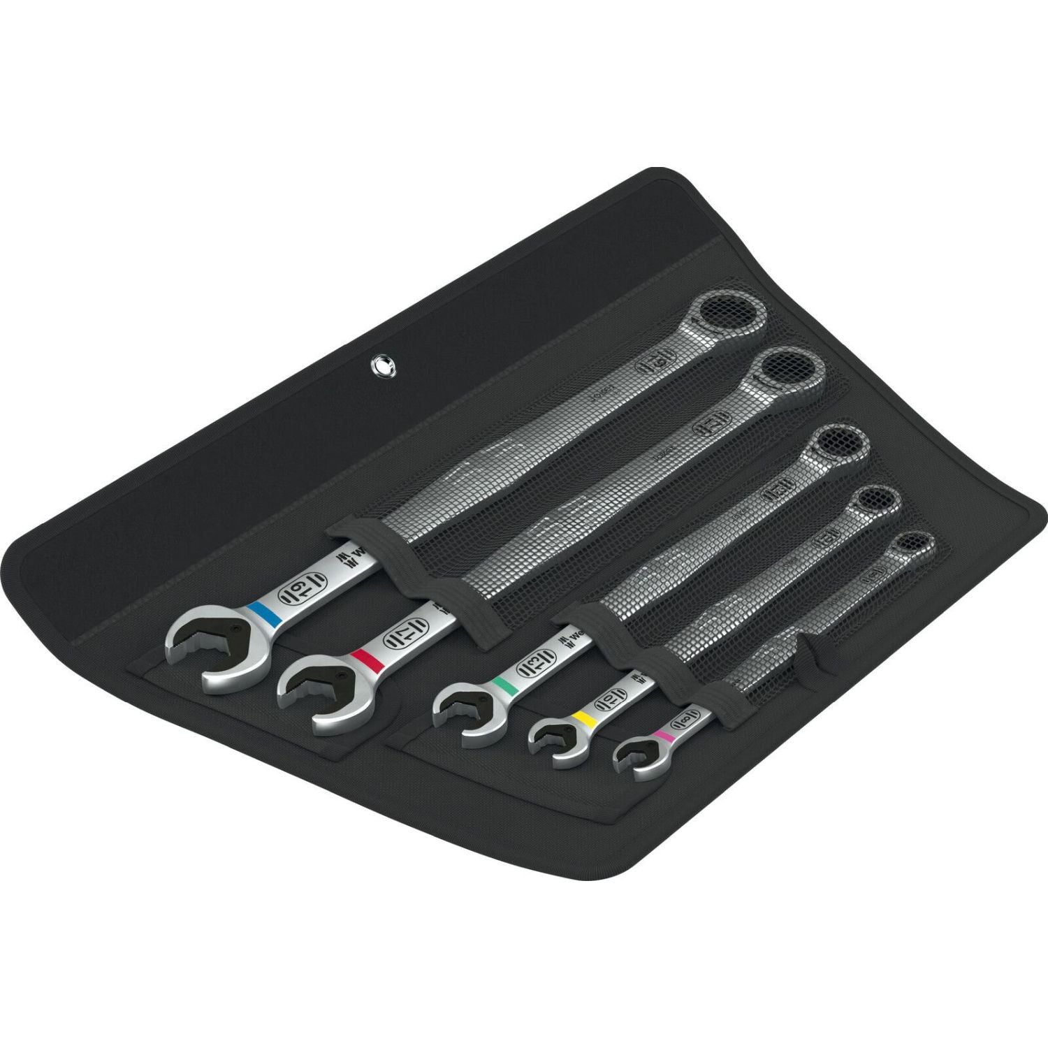 Wera 6007 Joker 5 Set 1 Ring Ratchet Spanner Set, 5-Pieces