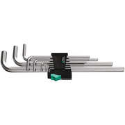 Wera 950/9 Hex-Plus 2 L-Key Set, Metric, Chrome-Plated, 9-Pieces