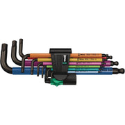 Wera 950/9 Hex-Plus Multicolour 1 L-Key Set, Metric, Blacklaser, 9-Pieces