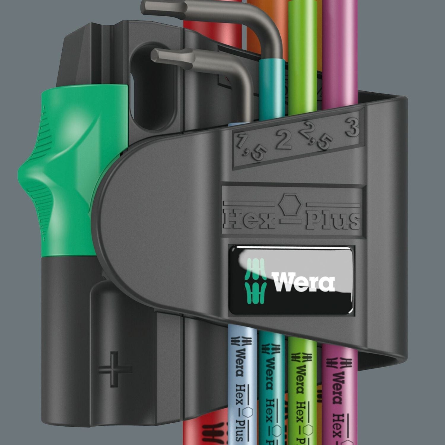 Wera 950/7 Hex-Plus Multicolour Magnet 1 L-Key Set, Metric