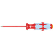 Wera 3160 I VDE Insulated Screwdriver For Slotted Screws, Stainless, 0.5x3x80-mm.