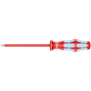 Wera 3160 I VDE Insulated Screwdriver For Slotted Screws, Stainless, 0.6x3.5x100-mm.
