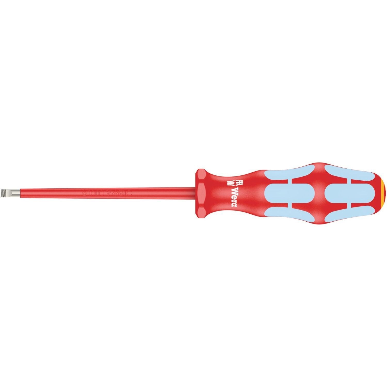 Wera 3160 I VDE Insulated Screwdriver For Slotted Screws, Stainless, 0.8x4x100-mm.